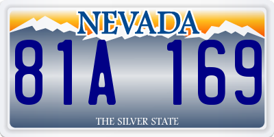 NV license plate 81A169