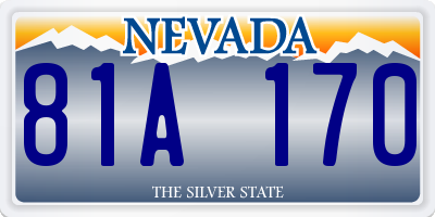 NV license plate 81A170