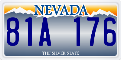 NV license plate 81A176