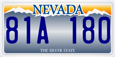 NV license plate 81A180