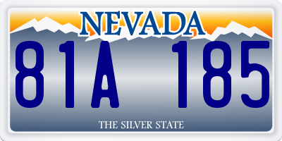 NV license plate 81A185