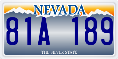 NV license plate 81A189