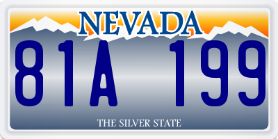 NV license plate 81A199