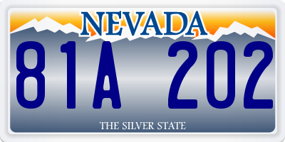 NV license plate 81A202