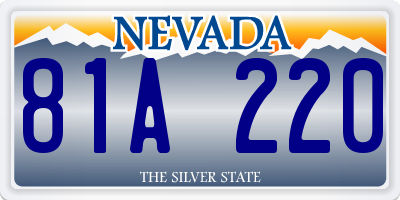 NV license plate 81A220