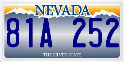NV license plate 81A252
