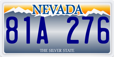 NV license plate 81A276