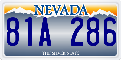 NV license plate 81A286