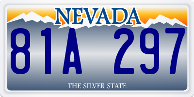 NV license plate 81A297