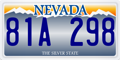 NV license plate 81A298