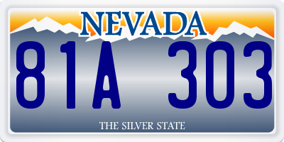 NV license plate 81A303