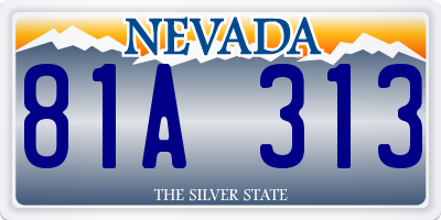 NV license plate 81A313