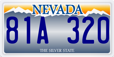 NV license plate 81A320
