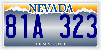 NV license plate 81A323