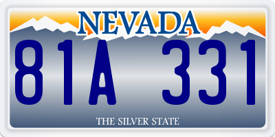 NV license plate 81A331