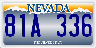 NV license plate 81A336
