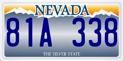 NV license plate 81A338