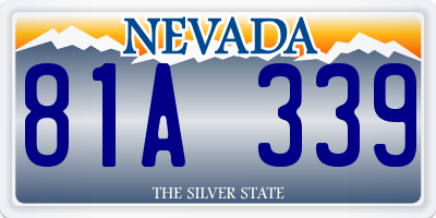 NV license plate 81A339