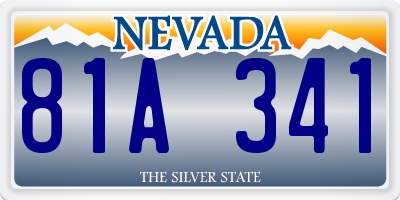 NV license plate 81A341