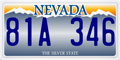 NV license plate 81A346