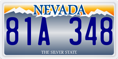 NV license plate 81A348