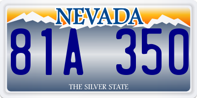 NV license plate 81A350