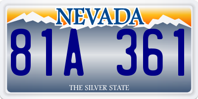 NV license plate 81A361