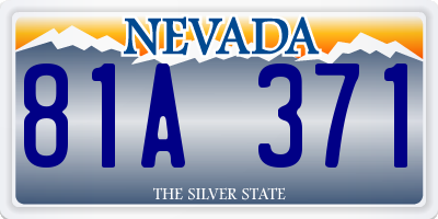 NV license plate 81A371
