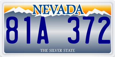NV license plate 81A372