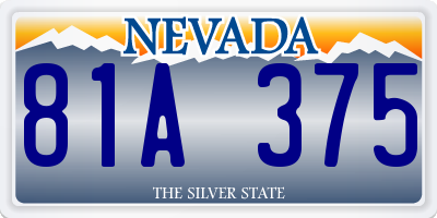 NV license plate 81A375
