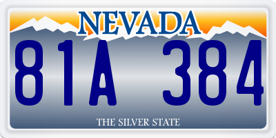 NV license plate 81A384