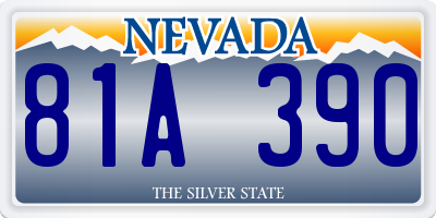 NV license plate 81A390