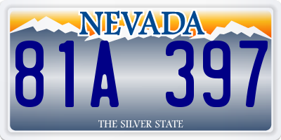 NV license plate 81A397