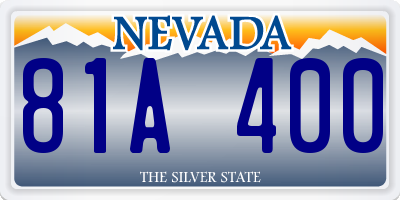 NV license plate 81A400