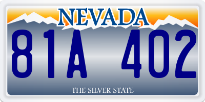 NV license plate 81A402