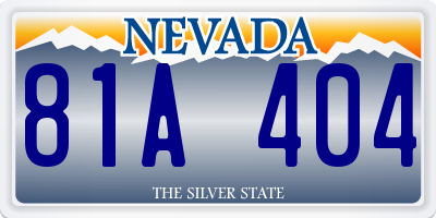 NV license plate 81A404