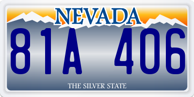 NV license plate 81A406