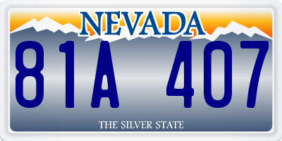 NV license plate 81A407