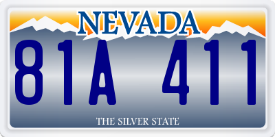 NV license plate 81A411