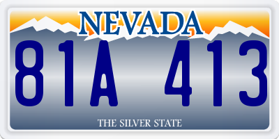 NV license plate 81A413