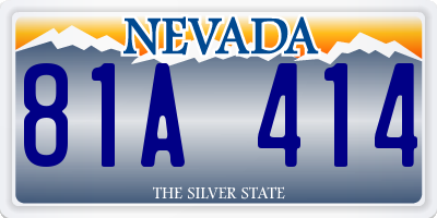 NV license plate 81A414