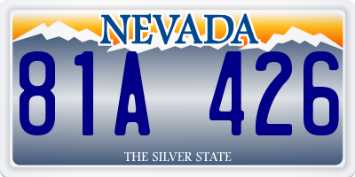 NV license plate 81A426