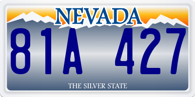 NV license plate 81A427
