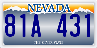 NV license plate 81A431