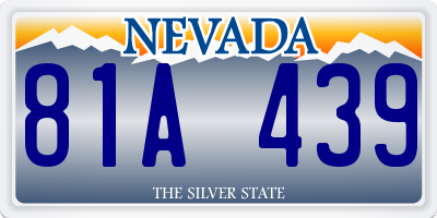 NV license plate 81A439