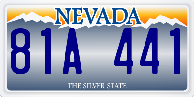 NV license plate 81A441