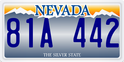 NV license plate 81A442