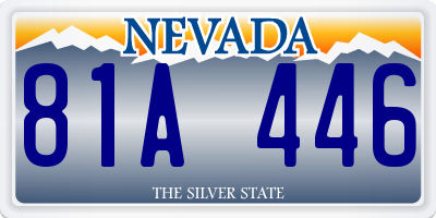 NV license plate 81A446