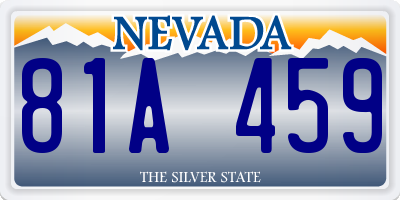 NV license plate 81A459