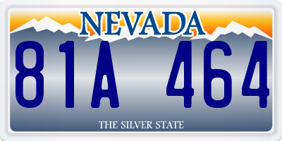 NV license plate 81A464